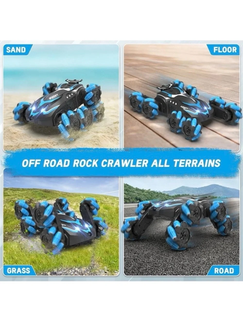 🆕- Remote Control Stunt Car, 8-Mecanum Wheeled, 360° Rotating All Terrain. NWT